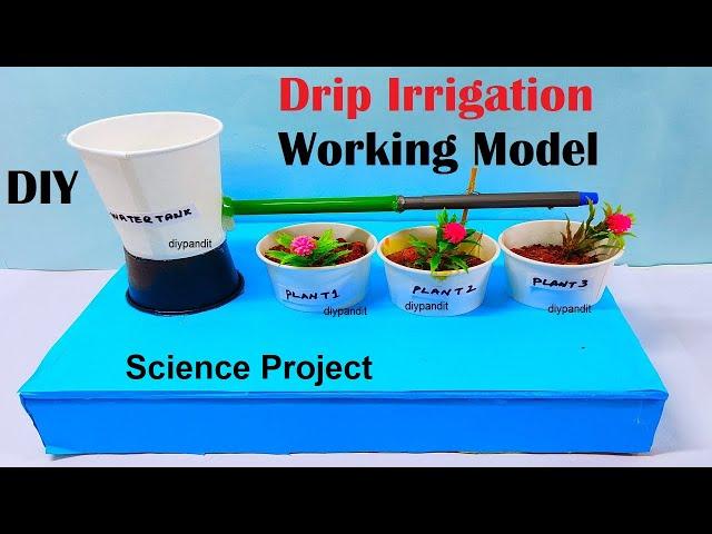 drip irrigation working model science project for exhibition - in simple and easy | DIY pandit