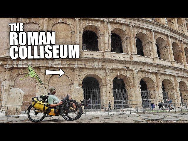 Riding a Recumbent Trike thru Busy Rome Streets