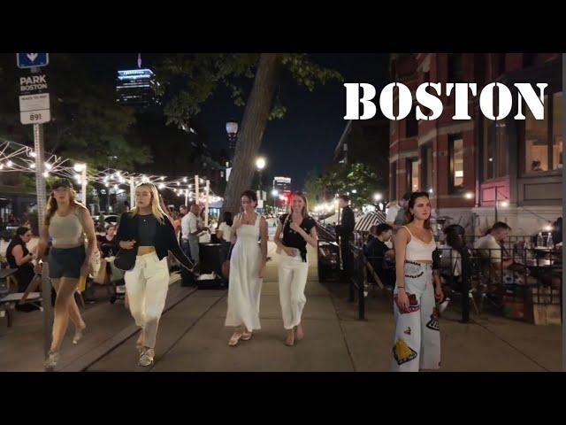 Exploring Newbury Street at night