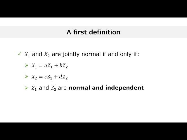 Joint normality explained in 3 minutes