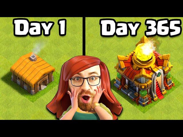 I Played Clash of Clans for 365 Days Straight... my progress was CRAZY!