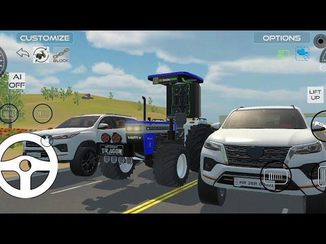 Swaraj 855 Blue Tractor vs Fortuner Legender Tug of War  | Epic Village Challenge!