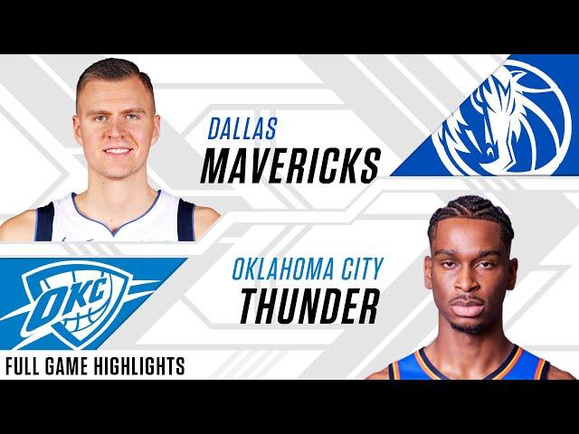 Dallas Mavericks at Oklahoma City Thunder | Full Game Highlights