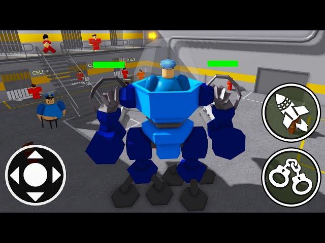 Playing as Barry's Mech Robot in Roblox Barry Prison Run Obby