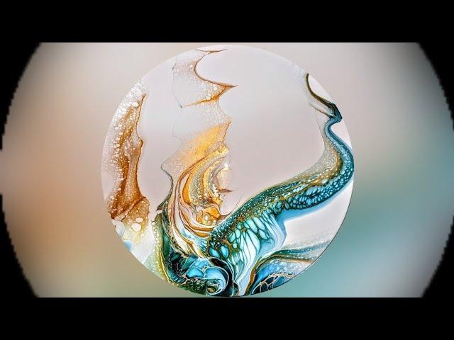 Gorgeous Acrylic Fluid Art Bloom Swipe ~ 'Octopuses Garden' 