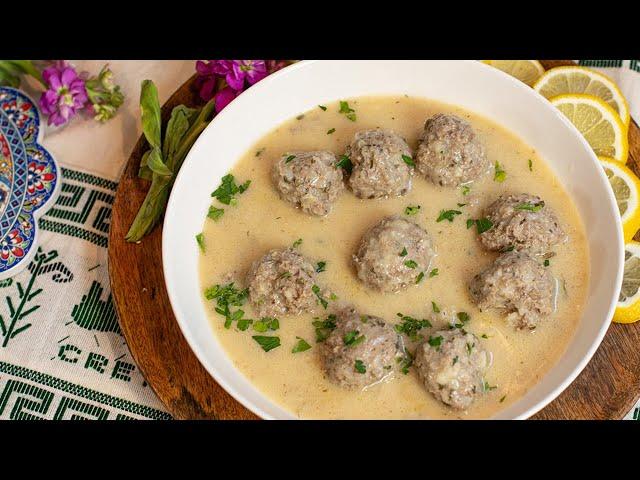 Youvarlakia Avgolemono: Greek Soup with Meatballs