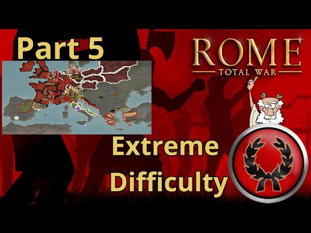 The Die Is Cast! Julii from Ireland with Extreme Difficulty in OG Rome: Total War -Pt5