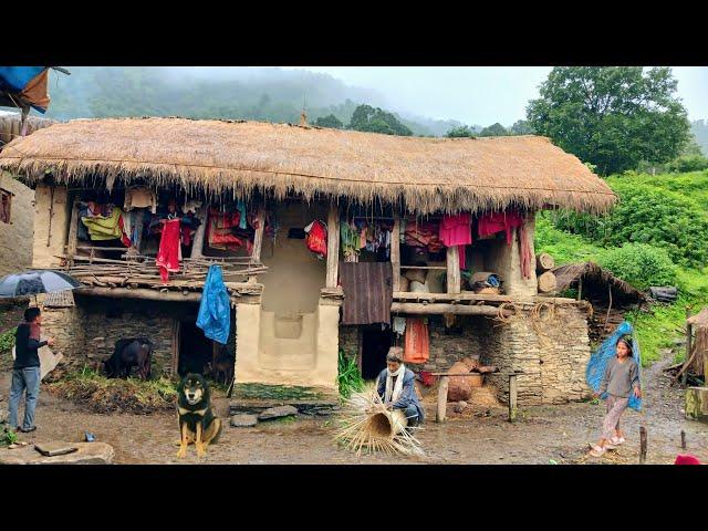 Most Relaxing And peaceful Himalayan Nepali village  ||daily activities of mountain village lifestyl