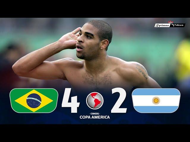 Brasil 2 (4) x (2) 2 Argentina ● 2004 Copa América Final Extended Goals & Highlights + Penalties HD