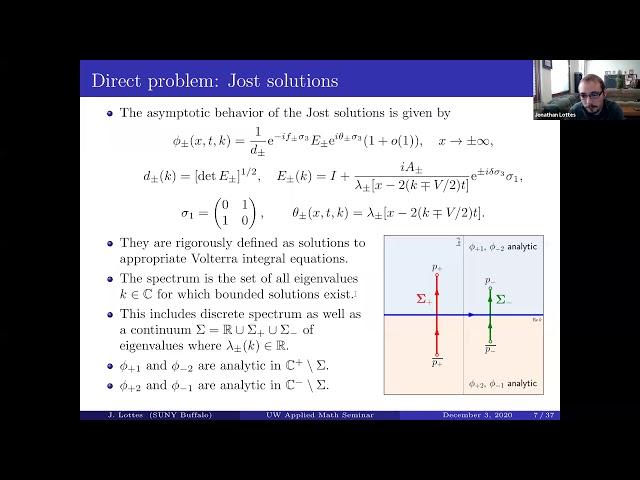 Jonathan Lottes: The focusing nonlinear Schrödinger equation with nontrivial boundary conditions