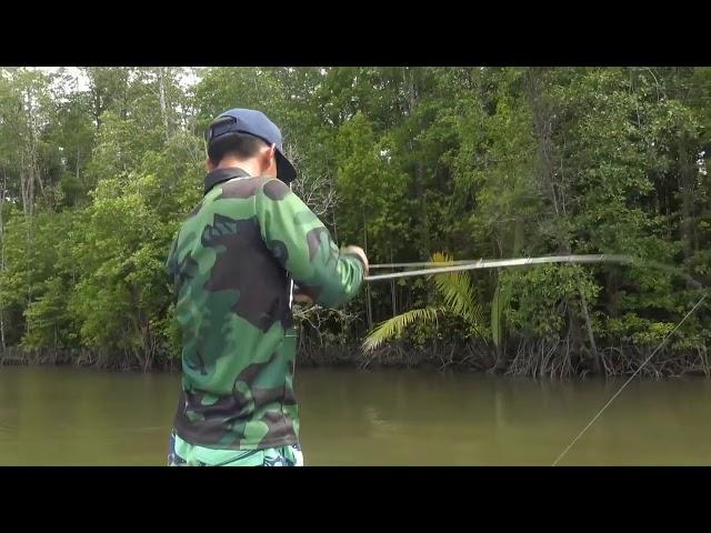 Topwater Papuan Black Bass Fishing with Gong Lei Part-4