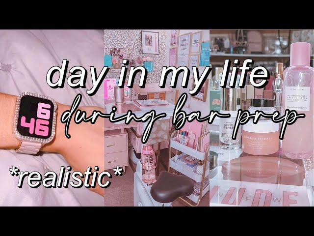 BAR PREP VLOG 3: DAY IN MY LIFE STUDYING FOR THE BAR EXAM (*PLUS* morning + night routine)