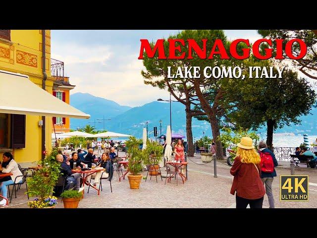 Lake Como - Menaggio, Italy - Walking Tour - 4K UHD - with Captions