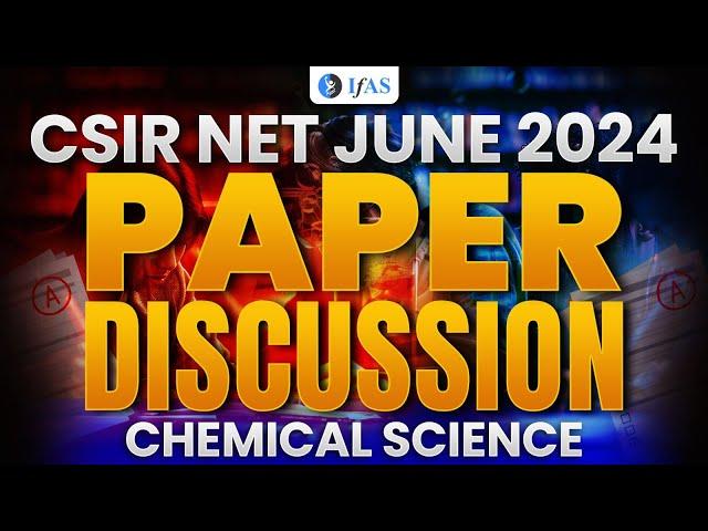 CSIR NET Chemistry Paper Solution | NET Chemical Science Answer key