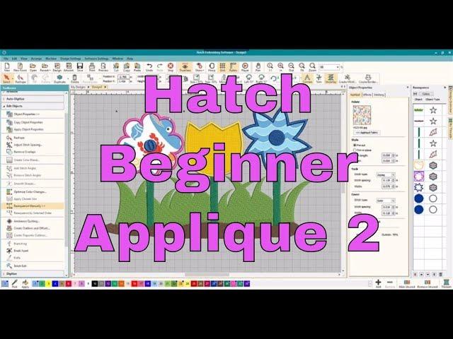 Hatch Embroidery Software Class:Step by Step beginner applique lesson!