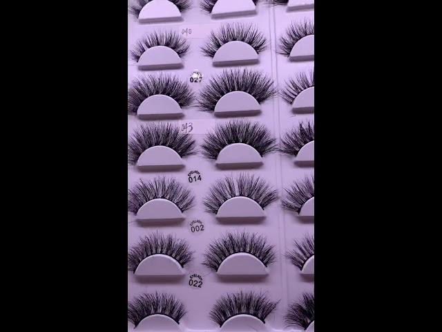 3D mink eyelashes samples plates choose eyelashes models eyelashes catalogue