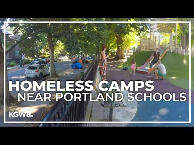 Despite Portland's camping ban near schools, homeless camps return or remain