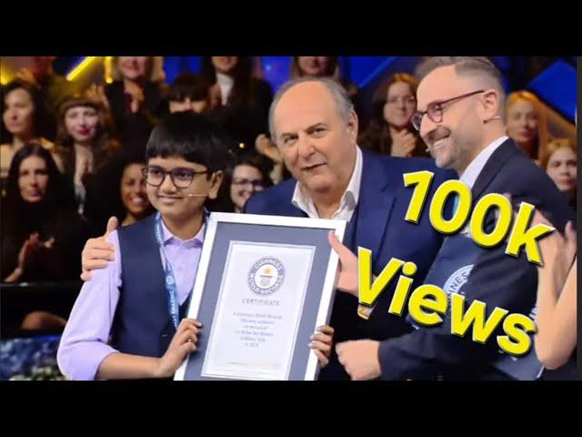 Human Calculator Aaryan Shukla created Guinness World Records (GWR)