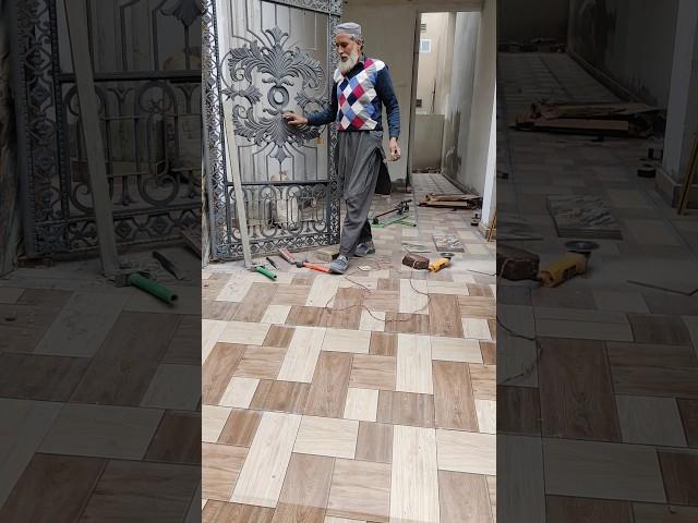 Beautiful Garage Tile & Gate Design In Canal View Society Gujranwala Pakistan.... #ultrabeats
