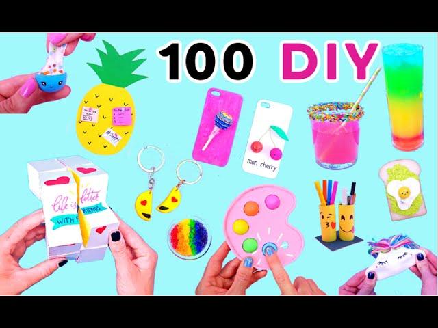 100 DIY - EASY DIY PROJECTS YOU CAN DO AT HOME IN 5 MINUTES - Pop It Fidget Toys, Room Decor & more!