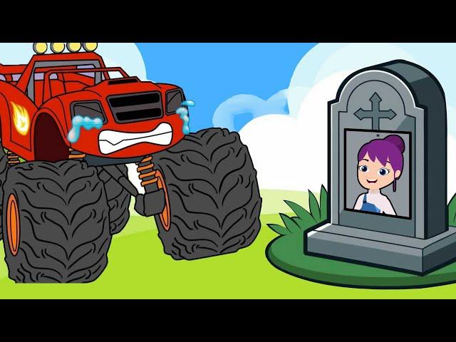 Blaze Cartoon and the Monster Trucks: Goodbye My Best Friend Girl!!| Sad story Blaze Animation