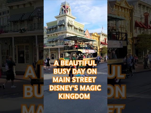 A BEAUTIFUL BUSY DAY ON MAIN STREET/ DISNEY'S MAGIC KINGDOM #shorts #disney #magickingdom