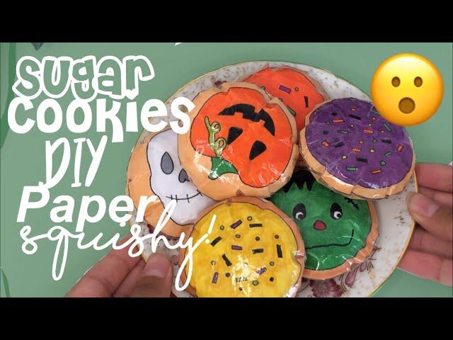 HALLOWEEN SUGAR COOKIES PAPER SQUISHY TUTORIAL!