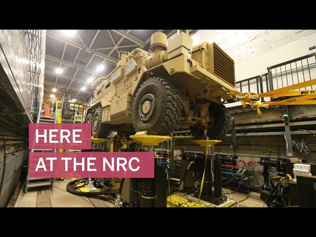 Here at the NRC: Researchers shake huge vehicles to the breaking point