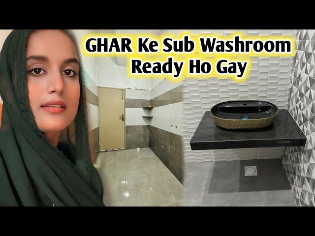 Our Luxury Washrooms Ready | Husband Surprised Me ‍️