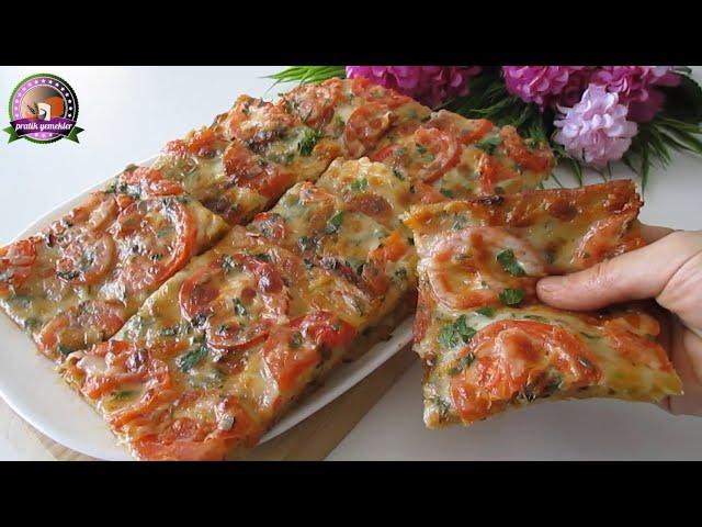 Better than pizza. Just grate 3 potatoes. with ingredients at home! Easy, cheap and delicious.