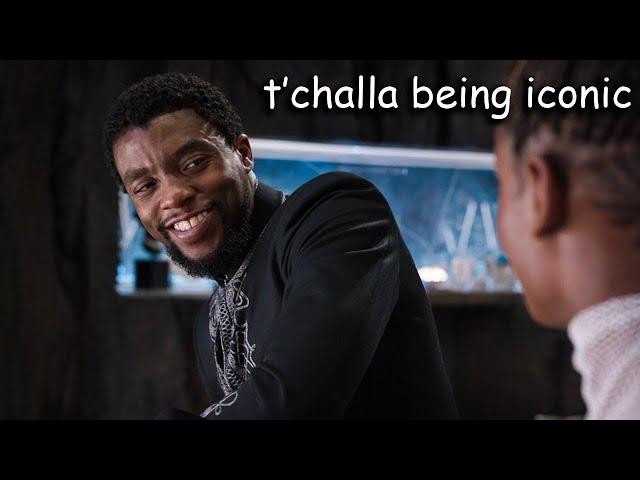 t'challa being iconic for 2 minutes straight