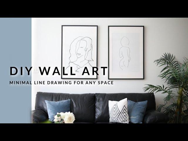 DIY HOME DECOR - EASY LINE DRAWING WALL ART