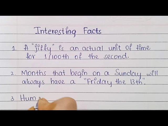 Did You Know || Writing some interesting facts @SelfWritingWorld