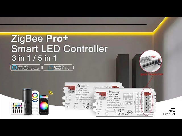 Gledopto's new ZigBee 3.0 Pro + 5 in 1 LED controller, easily connect your LED strip lights!