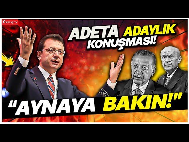 Ekrem İmamoğlu'ndan Büyük Alkış Alan Adeta Adaylık Konuşması! "Aynaya Bakın!"