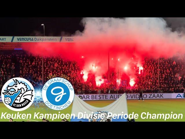 FC Den Bosch vs. De Graafschap | Amazing Pyro, Choreo, pitch invasion & clashes with the away fans