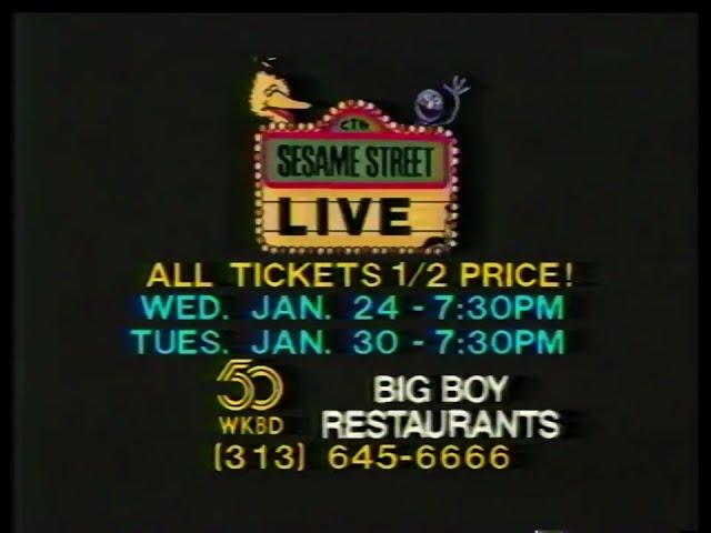 1990 Detroit Commercial: Sesame Street Live Cobo Hall