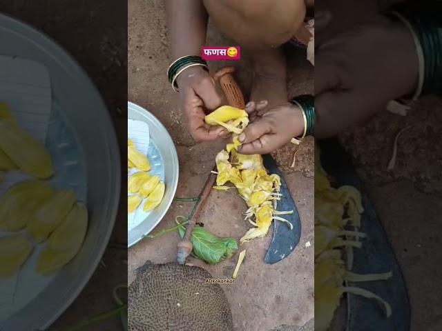 vilage life jack fruit please subscribe my channel friends ️ #fruit #kokankar #streetfood
