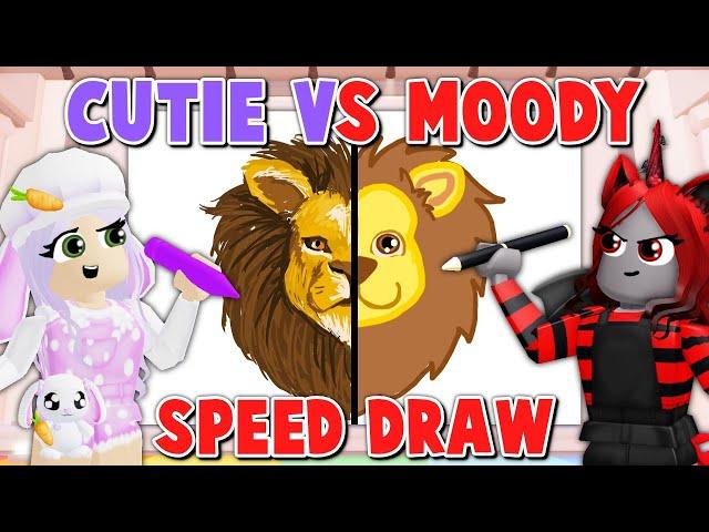 CUTIE vs MOODY in Speed Draw! | Roblox