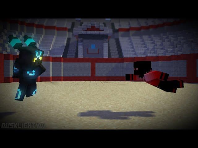 (13+) Dusklight100 vs RedEndermanDJ (Youtuber Battle) | Minecraft Animation