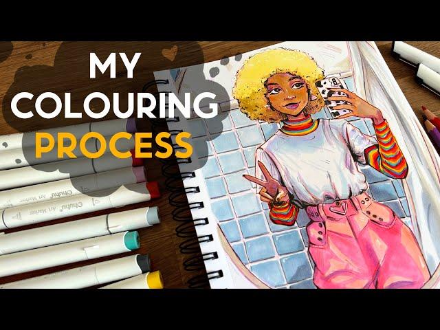 My colouring process (Ohuhu markers)