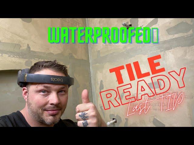 Waterproofing shower | diy tile shower | how to build tile shower | DAY 2