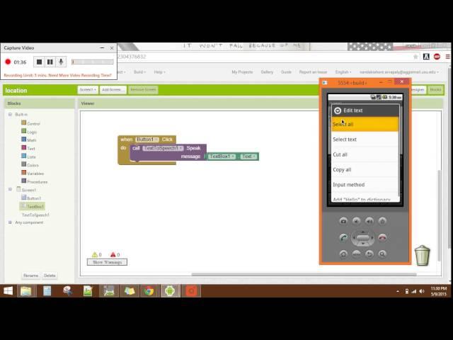 Text To Speech MIT APP Inventor 2