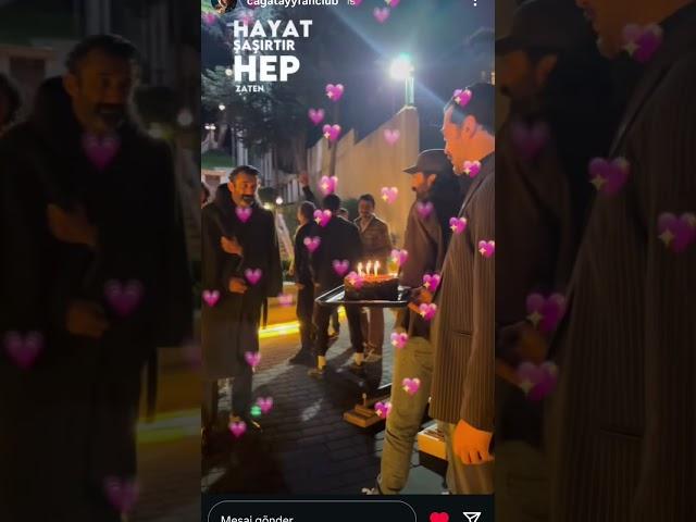çagatay ulusoy #set 'te necip.memili'nin doğum günü'nü kutluyor #keşfet #fyp