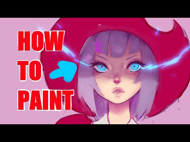 How to digitally paint - no line art - Paint Tool Sai Tutorial