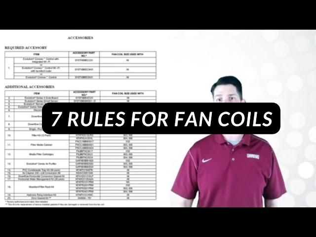 7 Rules for Fan Coils