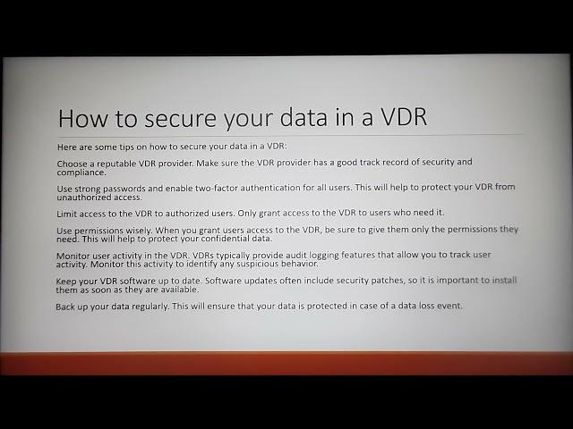 Securing Your Data - Virtual Data Room Security