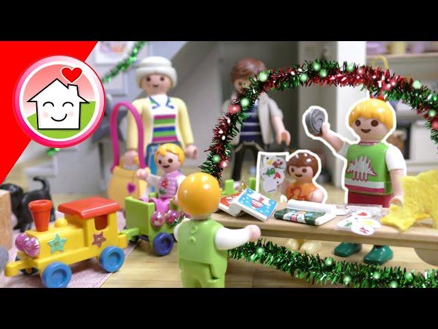 Playmobil Familie Hauser - Weihnachtsmarkt im Wohnzimmer - Adventsgeschichten mit Anna und Lena