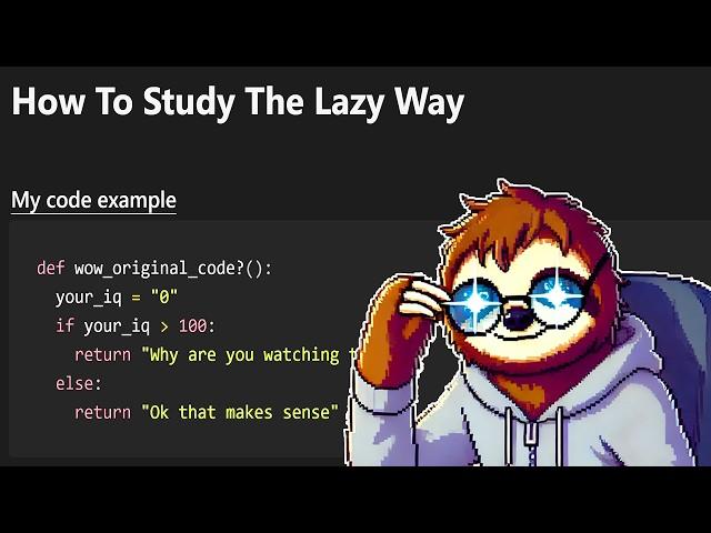 How To Study Programming The Lazy Way