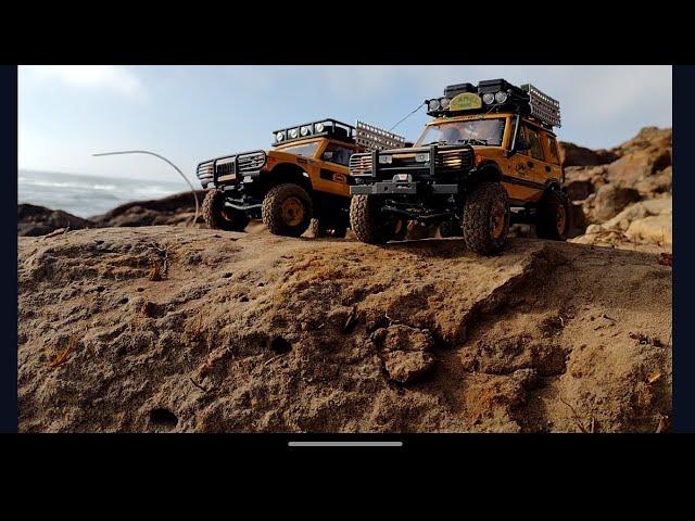 FMS FCX24M CAMEL TRO. ED. RANGE ROVER & DISCOVERY! OR. COAST OVERLAND ADVENTURE & FIRST RUN #fcx24m